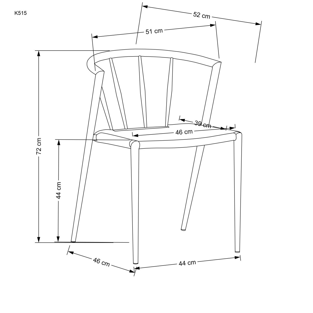 Scaun impletit cu sfoara K515 - 5 | YEO