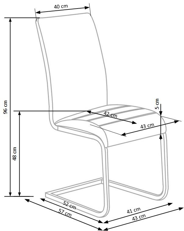 Scaun K108 piele ecologica alb - 2 | YEO