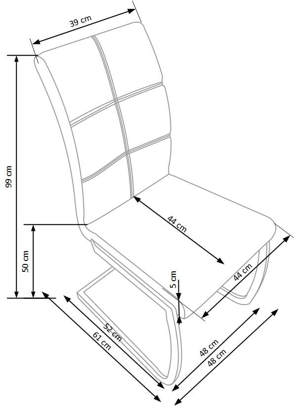 Scaun K228 piele ecologica gri - 2 | YEO