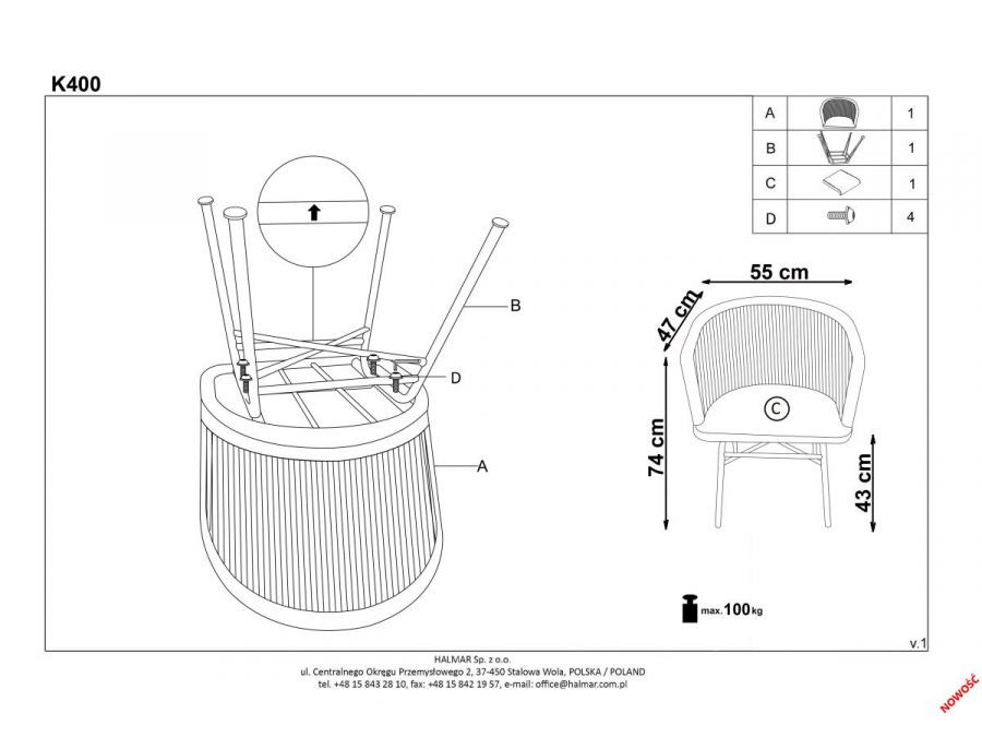 Scaun K400 natural - 2 | YEO