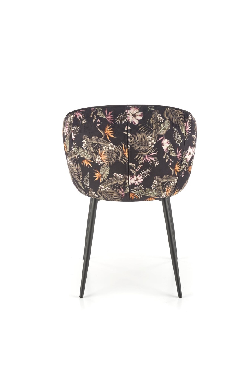 Scaun K506 negru/floral - 3 | YEO