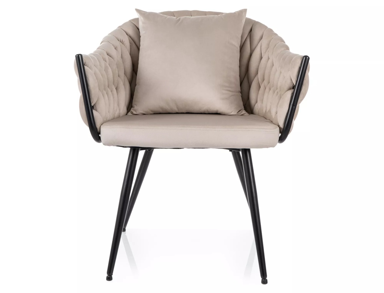 Scaun Nuvo velvet bej deschis/negru Blu30 - 1 | YEO