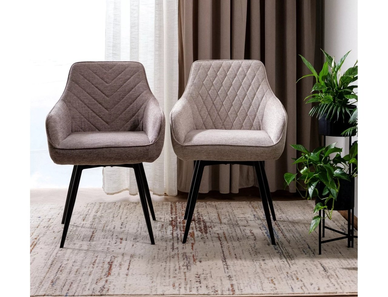 Scaun rotativ Marlo bej deschis/negru Brego31 - 3 | YEO