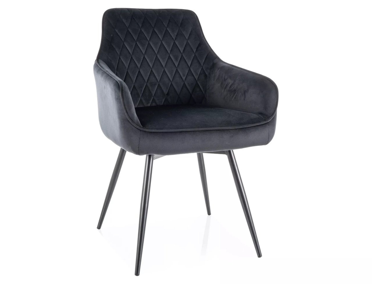 Scaun rotativ Marlo velvet negru/negru Blu14