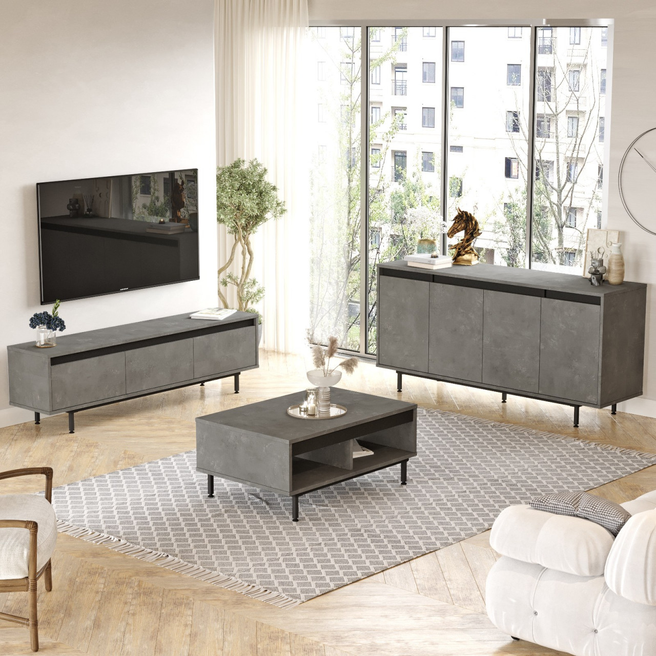 Set mobila living LV34-RL (3 piese)