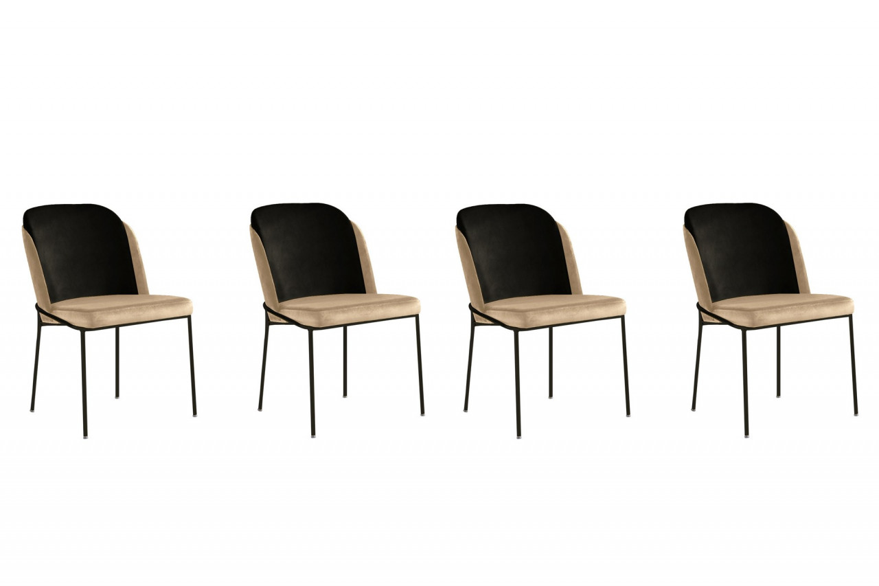 Set scaune (4 bucati) DR - 145 V4 bej/negru