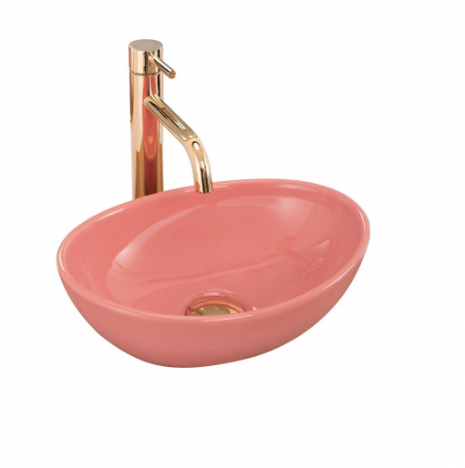 Lavoar Sofia Mini roz ceramica sanitara - 34 cm