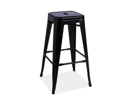 Scaun bar Long negru - H 76 cm