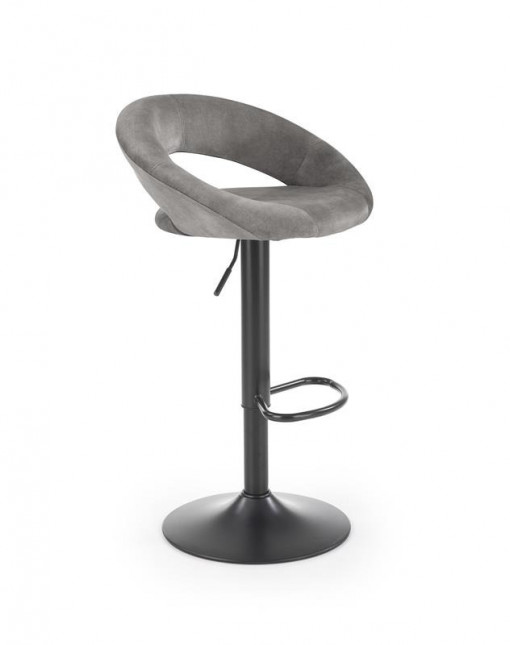Scaun de bar H102 velvet gri