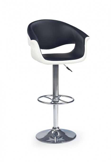 Scaun de bar H46 alb negru