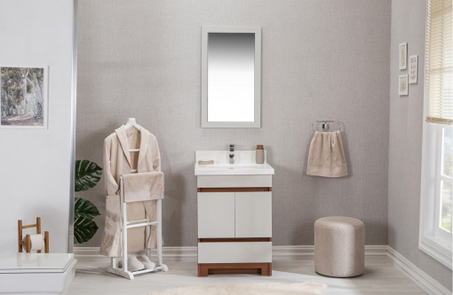 Set mobilier de baie (2 piese) Echo 24 crem