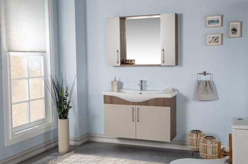 Set mobilier de baie (3 piese) Sokotra 100 bej