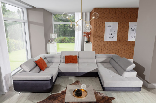 Coltar living extensibil Letto – L340 x l202 x h90 cm