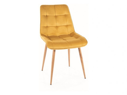 Scaun Chic D velvet mustariu Blu68