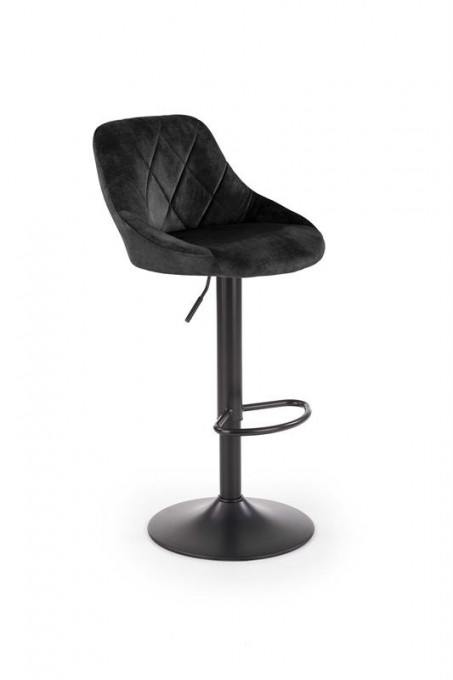 Scaun de bar H101 velvet negru
