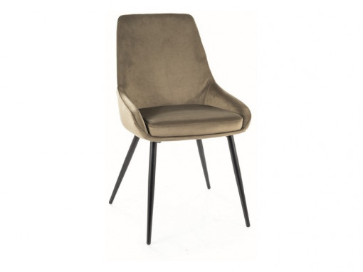 Scaun tapitat Cobe velvet olive Blu77