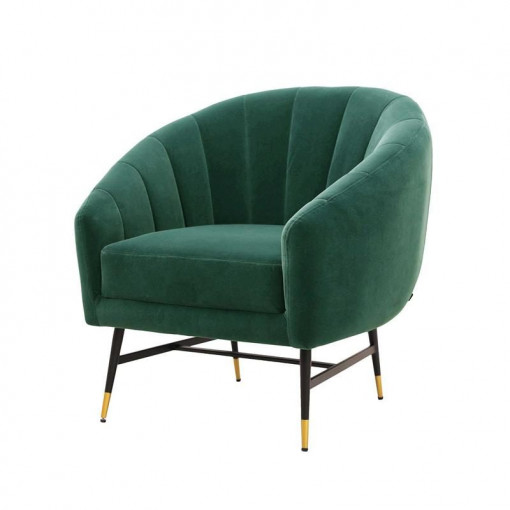 Fotoliu Britney velvet verde - H78 cm