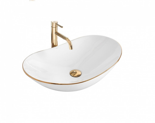 Lavoar Royal Gold Edge ceramica sanitara - 62,5 cm