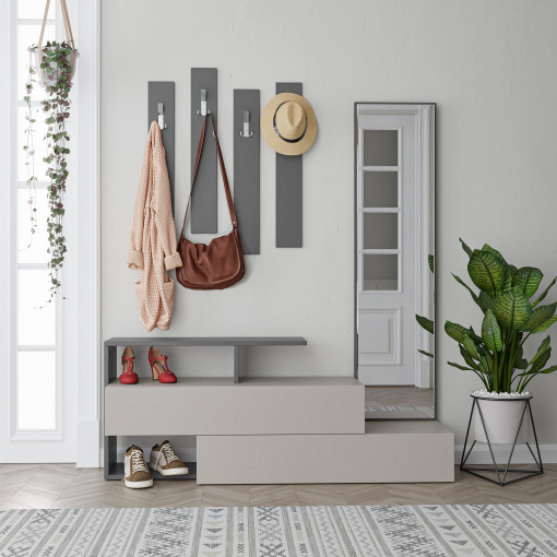 Mobilier hol Ramda maro deschis / antracit