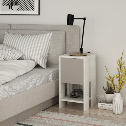 Noptiera Ema white / light mocha