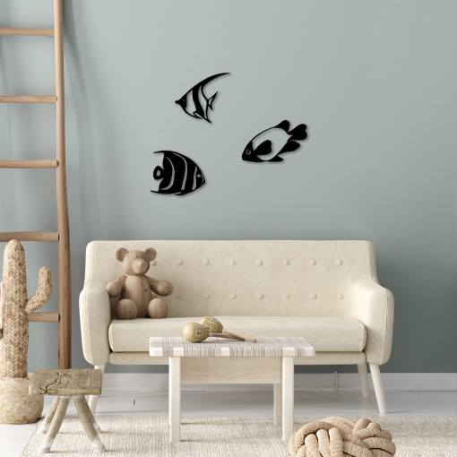 Accesoriu decorativ de perete metalic Fishes - 300