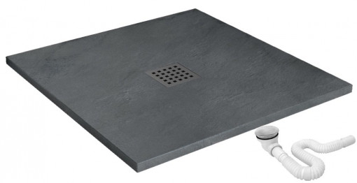 Cadita pentru dus Rock gri – L90 x l90cm