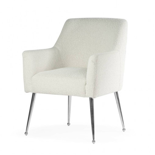 Fotoliu tapitat Amadeus silver – H90 cm