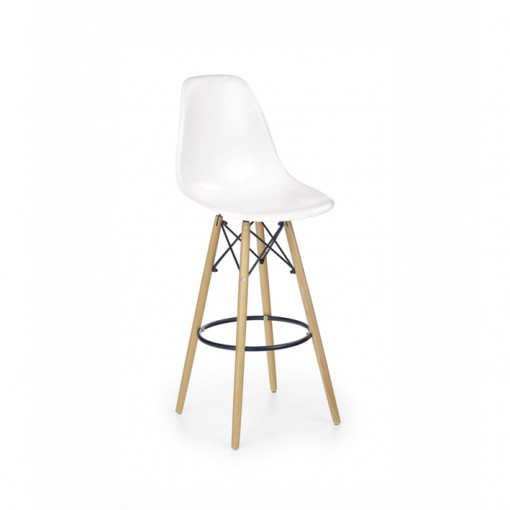 Scaun bar H-51 alb - H 115 cm