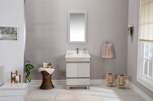 Set mobilier de baie (2 piese) Echo 24 stejar
