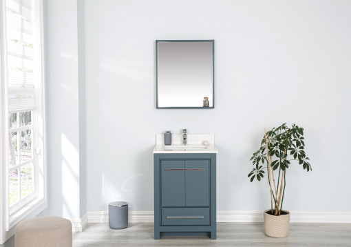 Set mobilier de baie (2 piese) Superior 24 albastru