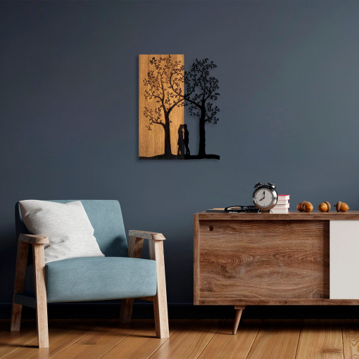 Accesoriu decorativ de perete din lemn Love Under The Tree