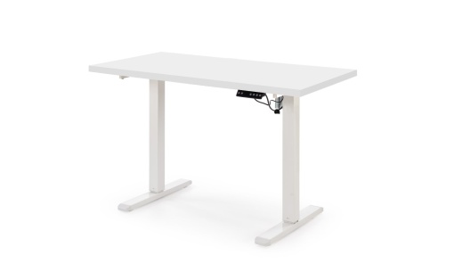 Masa de birou cu functie de reglare a inaltimii B54 alb/alb L120 cm