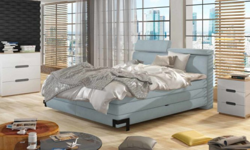Pat tapitat tip boxspring Kano – 180/200, L229 x l183 x h108/119 cm