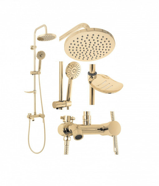 Baterie pentru dus Luis gold - H 105 cm