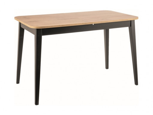 Masa extensibila Gusto stejar wotan/negru - L120-160 cm