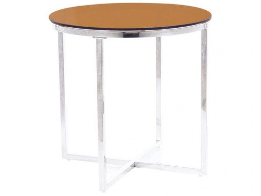 Masuta cafea Crystal B Chihlimbar/Silver – H55