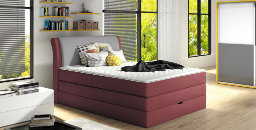 Pat tip boxspring Amalfi – 140/200, L227 x l146 x h109 cm