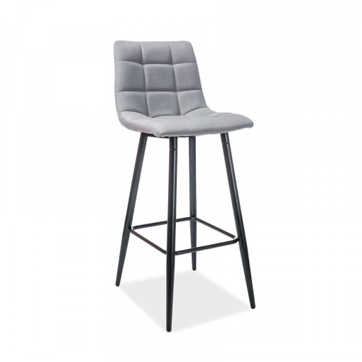Scaun bar tapitat Spice gri - H 103 cm
