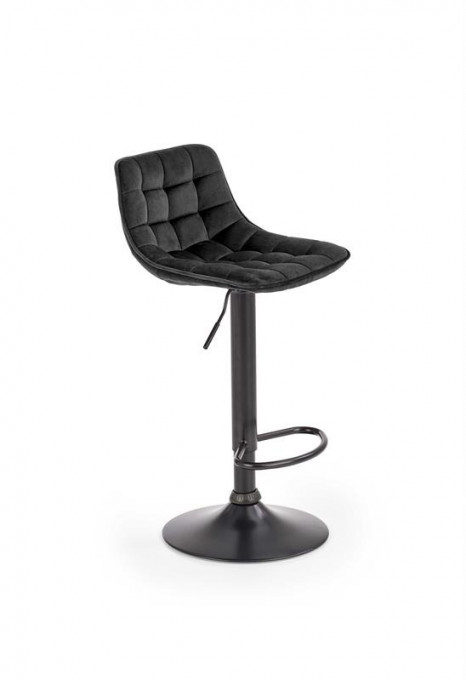 Scaun de bar H95 velvet negru