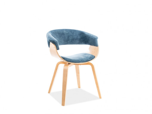 Scaun Indiana Velvet Albastru – l38 x A60 x H75 cm