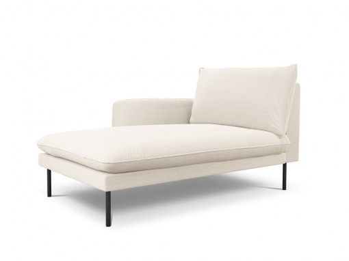Sezlong tapitat Vienna plusat/picioare negre – L170 x l110 x h95