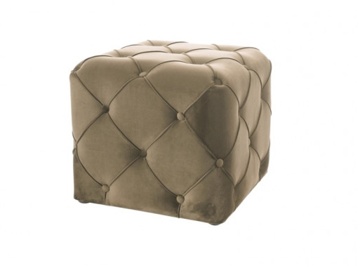 Taburet Aviva K Velvet Bej – l50 x L50x h45 cm