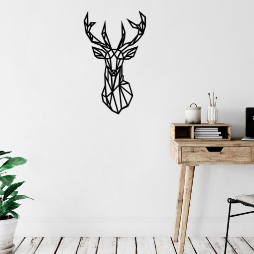 Accesoriu decorativ de perete din lemn Geyik