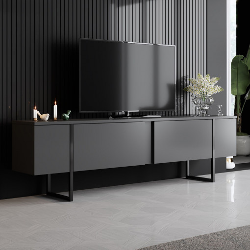 Comoda TV Luxe antracit / negru