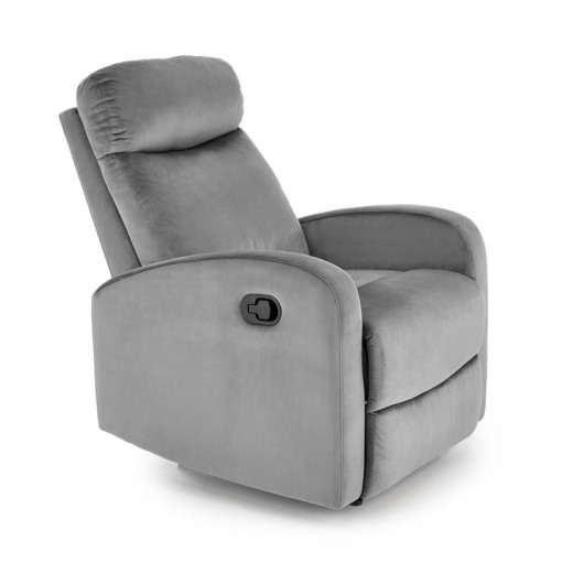 Fotoliu recliner Wonder velvet gri - H98 cm