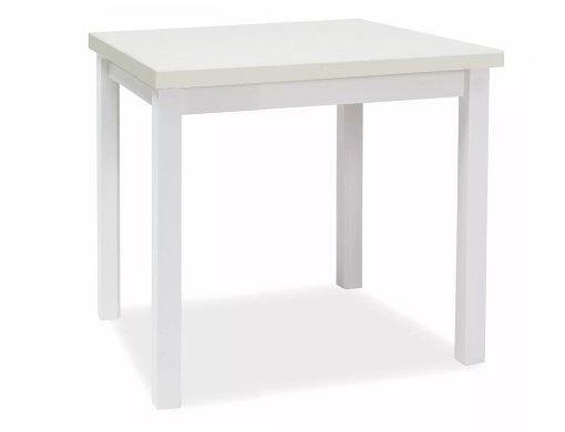 Masa Adam alb mat L80xl80 cm