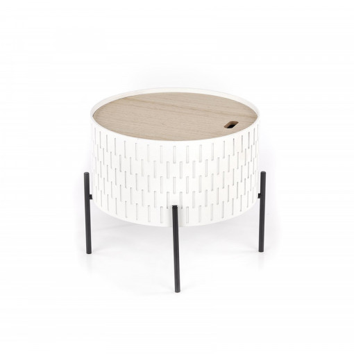 Masuta de cafea Sintra alba - h 35 x d 35 cm