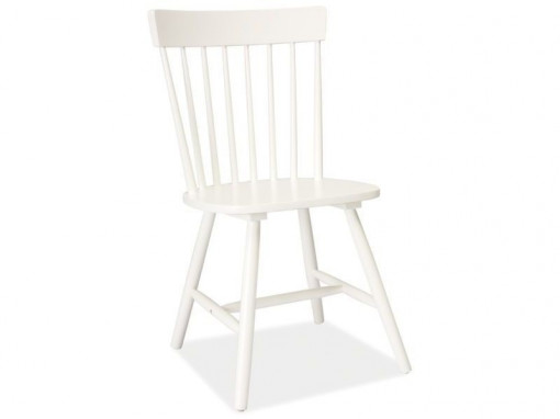 Scaun din lemn alb Alero – H 89 cm