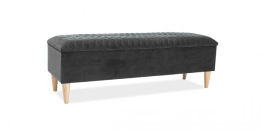 Banca dormitor Azurro Velvet – Gri