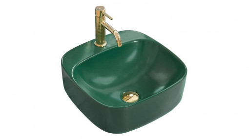 Lavoar Luiza Mini verde mat ceramica sanitara – 42,5 cm